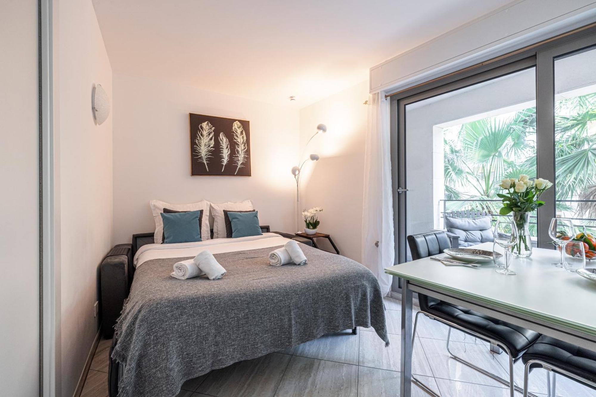 Studio Centre Terrasse Climatisation 50M Plage Menton Exterior foto